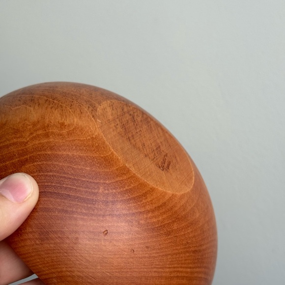 1 Vintage Trinket Dish Salad Bowl 60s Baribocraft Canada Maple Wood - Picture 7 of 16